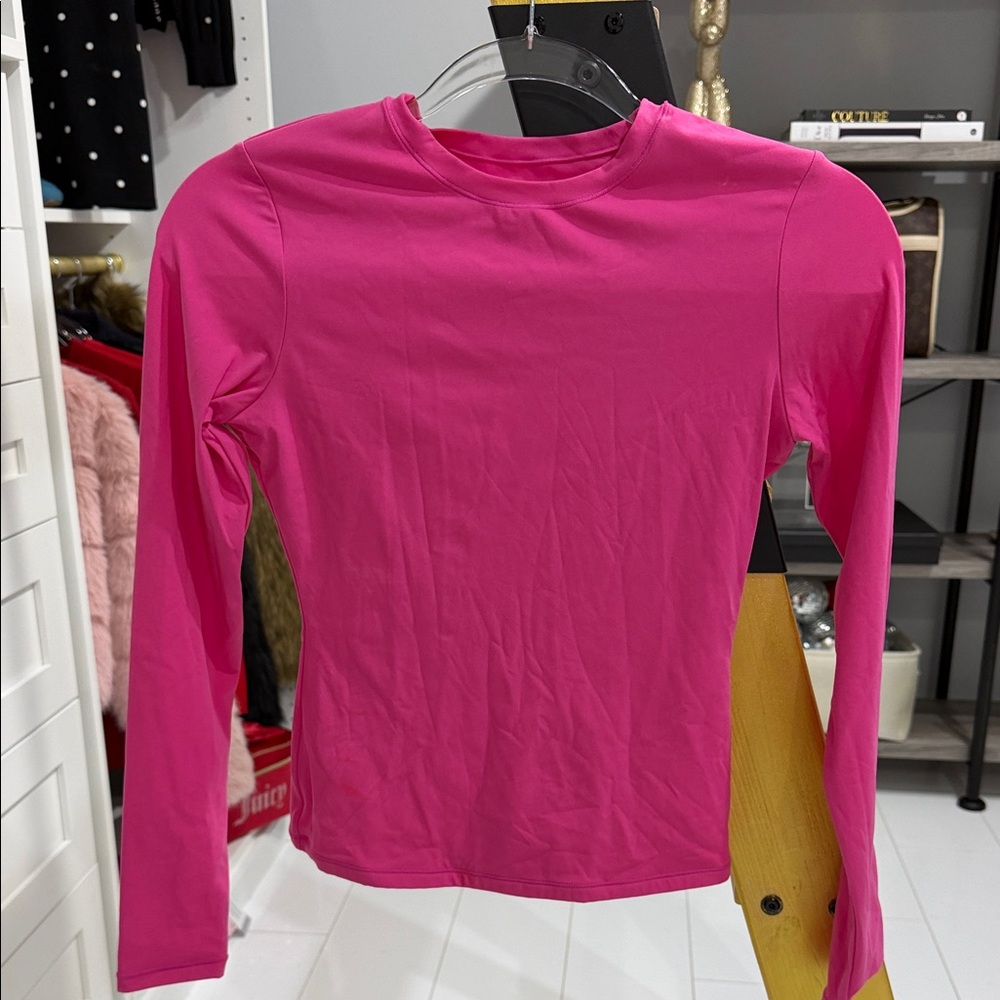 Bright Pink Long Sleeve Top